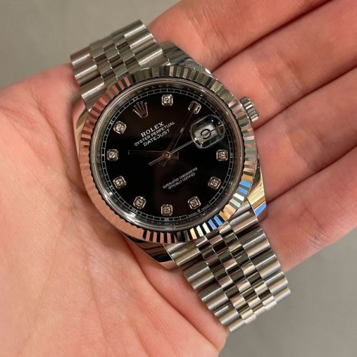 ロレックス デイトジャスト41 Ref.126334G ブラック10Pダイヤ