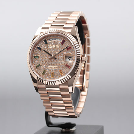 ロレックス デイデイト36 Ref.128235 パヴェダイヤレインボー