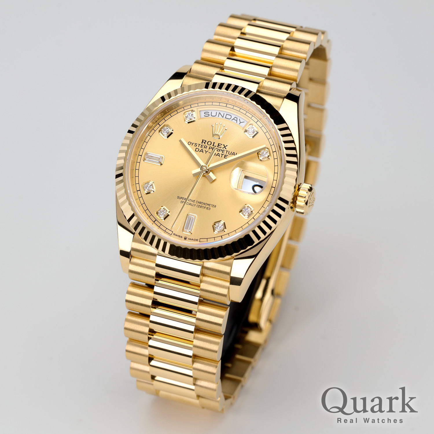 ロレックス デイデイト36 Ref.128238A シャンパン10Pダイヤ