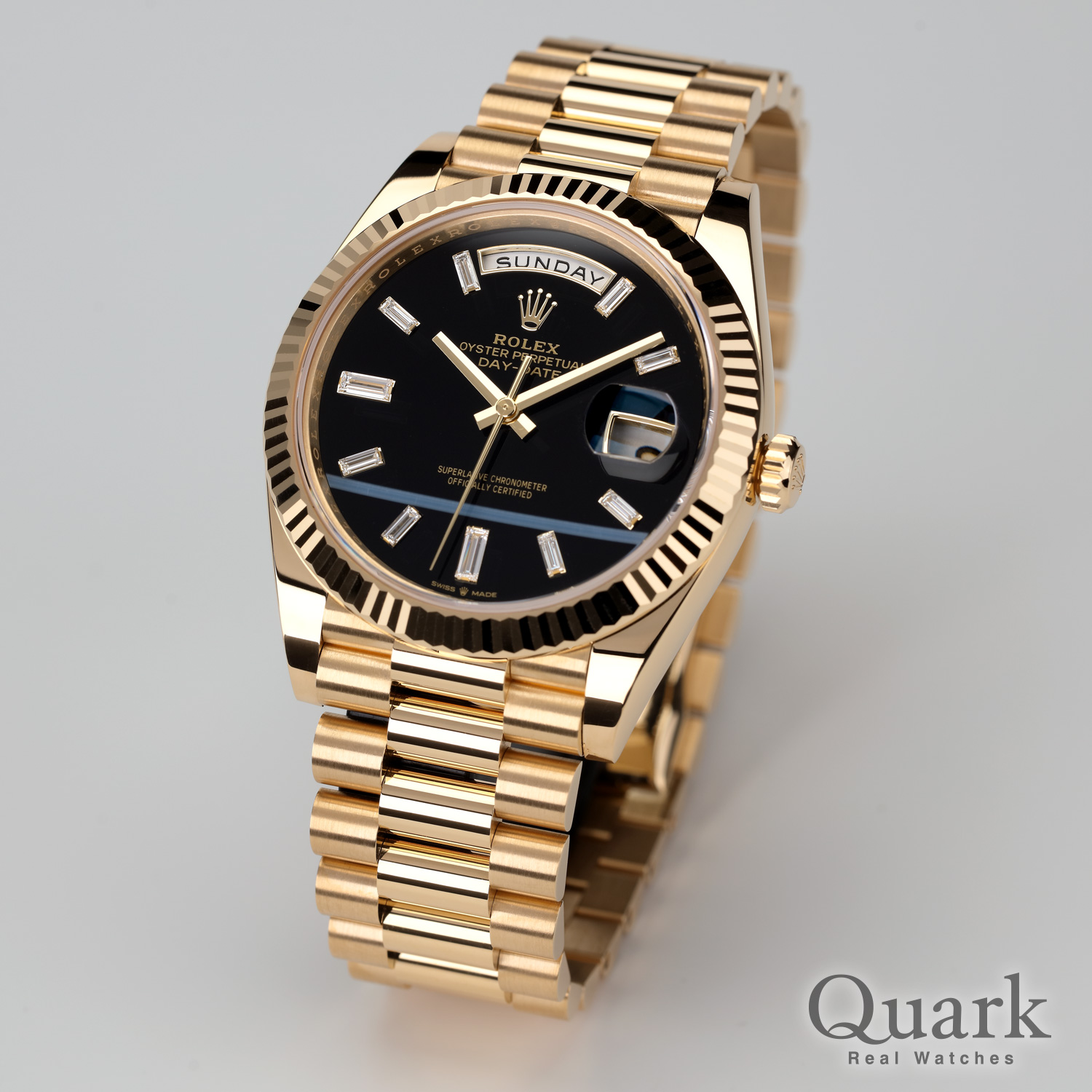 ロレックス デイデイト40 Ref.228238A オニキス10Pバゲットダイヤ
