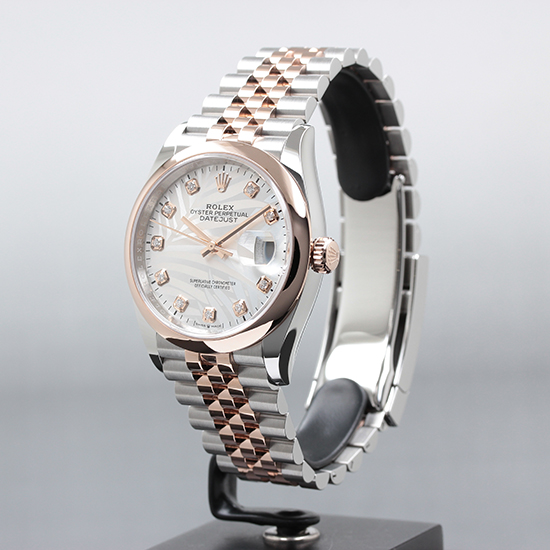 ロレックス デイトジャスト36 Ref.126201G シルバーパームモチーフ10P