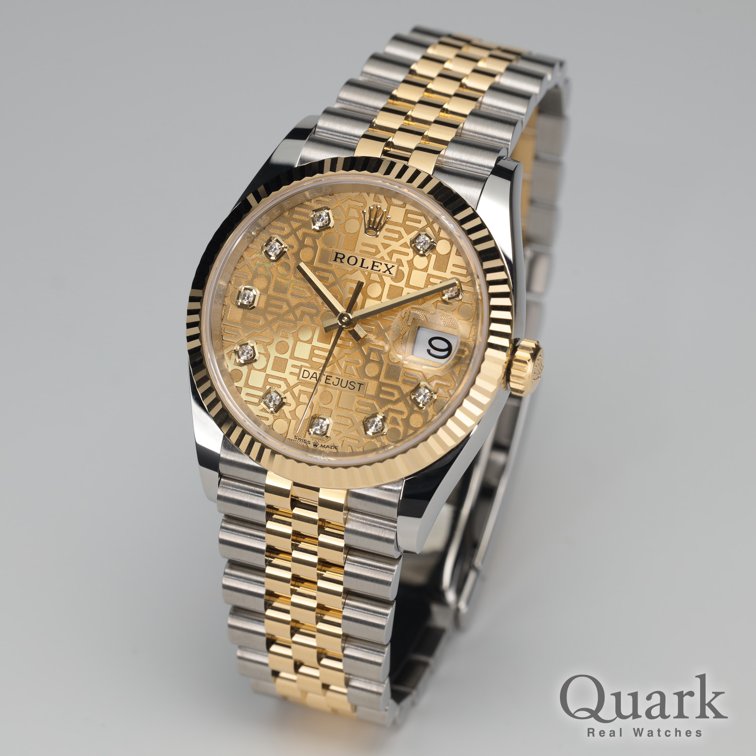 ロレックス デイトジャスト36 Ref.126233G シャンパンコンピューター10Pダイヤ