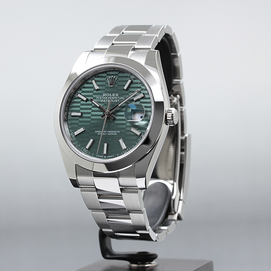 ロレックス デイトジャスト41 Ref.126300 ミントグリーンフルーテッド