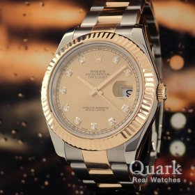 ロレックス デイトジャストII 116333G シャンパン10Pダイヤ