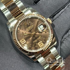 ロレックス デイトジャスト 116231 チョコレートフラワーアラビア69ダイヤ 