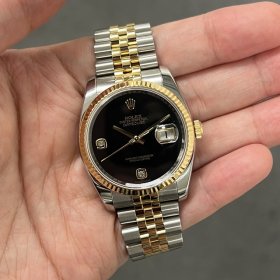 ロレックス デイトジャスト 1162332BR オニキス２Pダイヤ