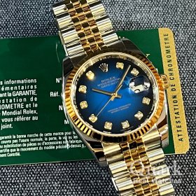 ロレックス デイトジャスト 116233G ブルーグラデーション10Pダイヤ