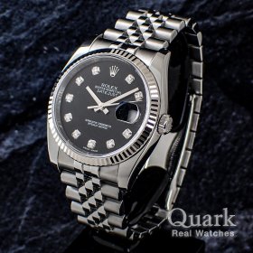 ロレックス デイトジャスト 116234G ブラック10Pダイヤ