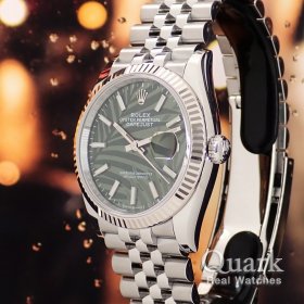 ロレックス デイトジャスト36 126234 オリーブグリーンパームモチーフダイヤル