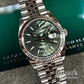 ロレックス デイトジャスト36 126234 オリーブグリーンパームモチーフダイヤル