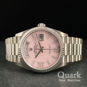 ロレックス デイデイト36 128239 ピンクオパールローマVI&IXダイヤ
