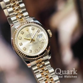 ロレックス デイトジャスト 179171G シルバー10Pダイヤ