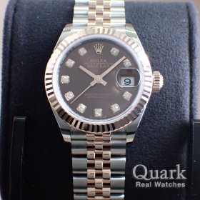ロレックス デイトジャスト28 279171G チョコレート10Pダイヤ