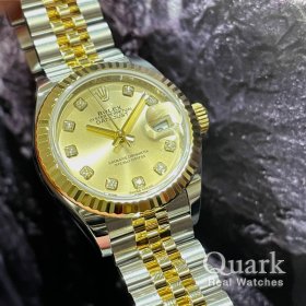 ロレックス デイトジャスト28 279173G シャンパン10Pダイヤ