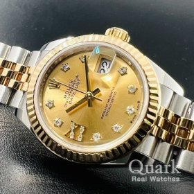 ロレックス デイトジャスト28 279173G シャンパン9PスターダイヤIXダイヤ