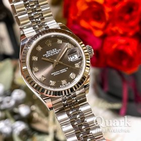 ロレックス デイトジャスト28 279174G ダークグレー10Pダイヤ