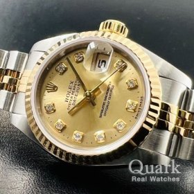 ロレックス デイトジャスト 69173G シャンパン10Pダイヤ