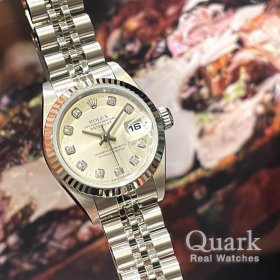 ロレックス デイトジャスト 69174G シルバー10Pダイヤ