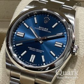 ロレックス オイスター・パーペチュアル41 124300 ブライトブルーダイヤル