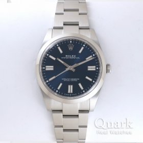 ロレックス オイスター・パーペチュアル41 124300 ブライトブルーダイヤル